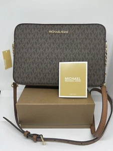 Michael Kors Jet Set Large  Logo Print Crossbody - Picture 1 of 12