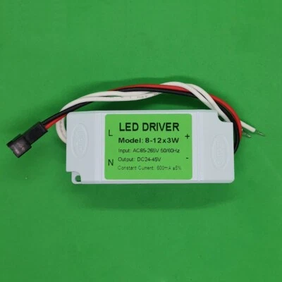 AC LED Driver +Shell 8~12x3W 600mA Power Supply Lamp Light Bulb 24W 27W 30W 36W - Image 1 of 4