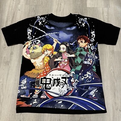 Demon Slayer Anime All Over Print Modern Boot size Large Black NWT - Image 1 of 4