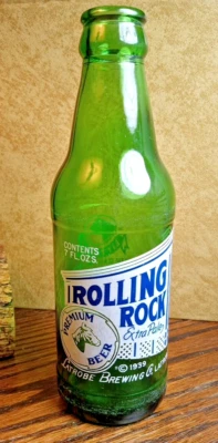 Rolling Rock 7 oz. Botella de cerveza vintage ACL "A Little Nip" Foto 1 de 4