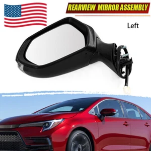 For 2019-2021 2022 Toyota Corolla Black Power Heated Door View Mirror Left Side - Imagen 1 de 13