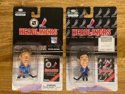  LOTE DE (2) HEADLINERS NHL 1996 1997 WAYNE GRETZKY & MARIO LEMIEUX HOF SIN PRECIO BASE Foto 1 de 4