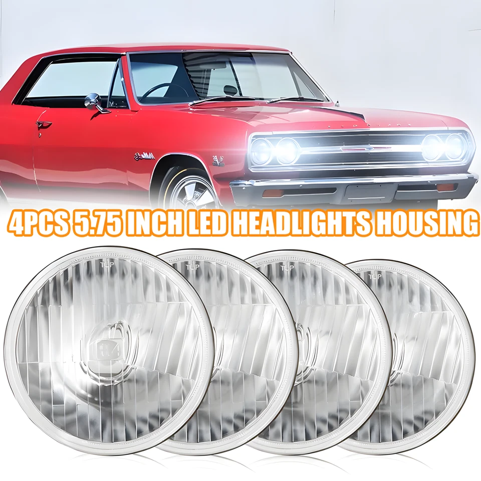 Круглые светодиодные фары дальнего/ближнего света корпус 5,75 дюйма для Plymouth Road Runner 1968-1974 - Изображение 1 из 4