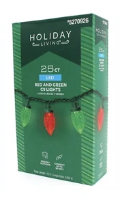 C9 C-9 Christmas LED Holiday Living 25 Ct Red and Green 12-Ft Connect to 90 Sets - Picture 1 of 2