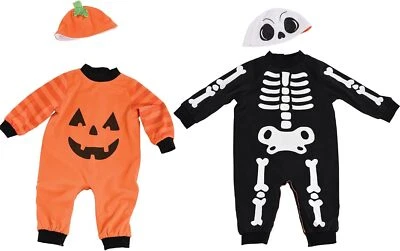 Pumpkin Skeleton Reversible Suit Yourself Fancy Dress Up Halloween Child Costume - Image 1 of 2