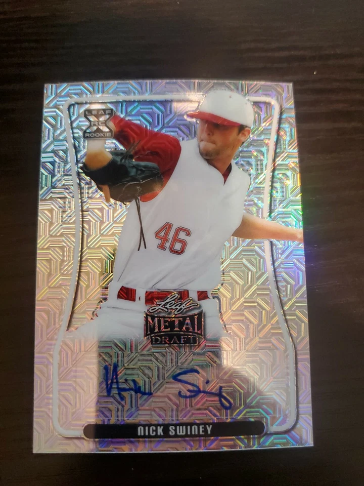 2020 Leaf Metal Draft Silver Mojo #BANS1 Nick Swiney AUTO - Image 1 of 1