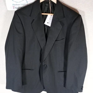 Traje Magee Chaqueta de Cena/Abrigo A Medida Para Hombres 44 R Negro Hecho Reino Unido De Colección Retro - Imagen 1 de 13