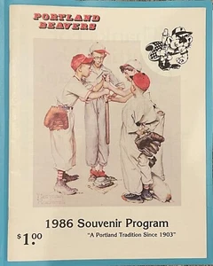 1986 PCL Baseball Portland Beavers Souvenir Program Scorebook Media Guide Oregon - Picture 1 of 5