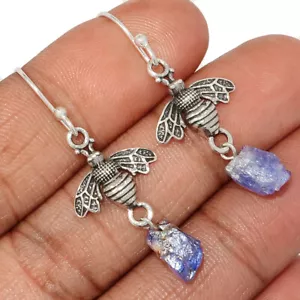 Ape - Cristallo Tanzanite Naturale - Orecchini Tanzania Argento 925 Gioielli CE43572 - Foto 1 di 1