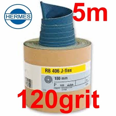 5 metres RB406 120 grit Hermes Jflex Cloth Backed J Flex Sandpaper Woodturning
