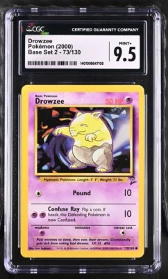 CGC MINT+ 9 Drowzee 073/130 Base Set 2 - Image 1 of 2