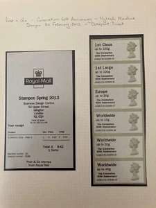 POST GO MACHIN NDC 60TH CORON O/P STAMPEX FEBRERO 2013 B1 ERROR TEXTO Tira Coll  - Imagen 1 de 1