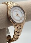 Michael Kors Mk3716 Women's Lauryn Mother Of Pearl Rose Gold-tone Watch 33mm