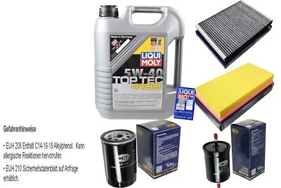 LIQUI MOLY, SCT GERMANY INSPEKTIONSKIT FILTER LIQUI MOLY ÖL 5L 5W-40 für Audi A3 8L1 1.6 1.8 TT 8N3 8N9