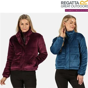 Regatta Womens Elbury Insulated Quilted Velour Puffer Jacket Kimberley Walsh - Picture 1 of 7