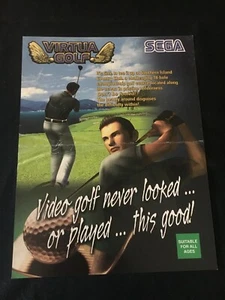 Sega Virtua Golf Video Arcade Game Flyer, 2001 NOS - Picture 1 of 2
