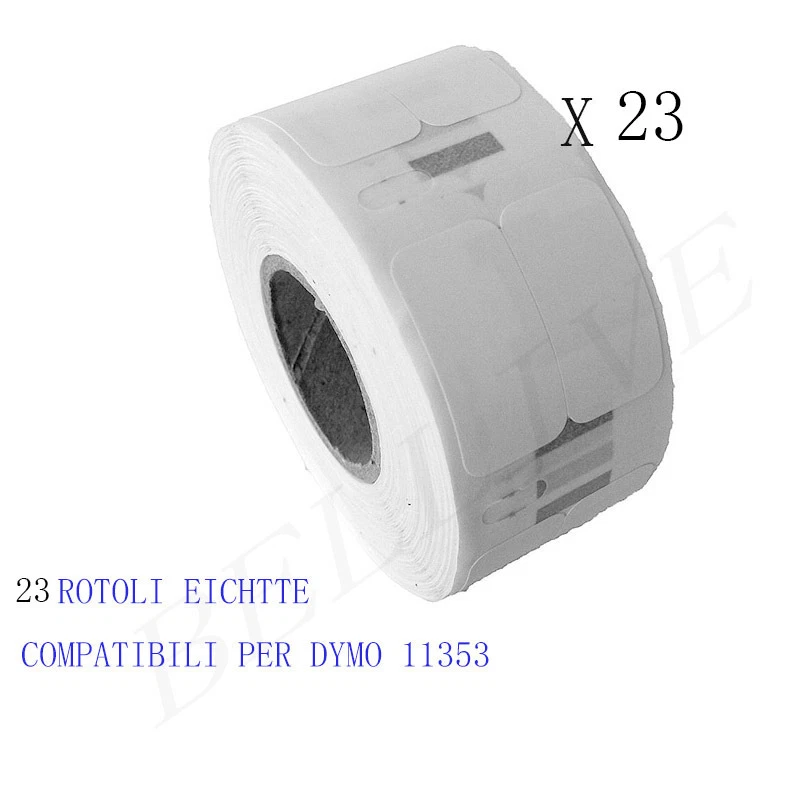BELLIVESTORE 23 Etichette Adesivo per DYMO 11353 25mmX13mm LABELWRITER 400 450 310 320 330