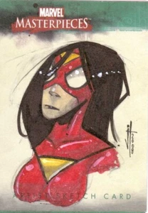 2008 MARVEL MASTERPIECES 3 - SKETCH by JEREMY TREECE of Spiderwoman - Picture 1 of 1