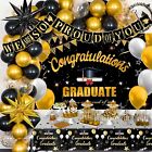 Décorations de graduation classe de 2024 noir et or décorations de graduation neuf