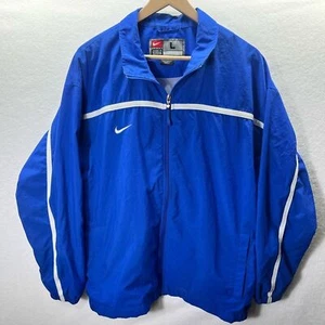 Nike Team Y2K Retro Jacket Coat Swoosh Mens L Cool Royal Blue Windbreaker 2047 - Picture 1 of 8