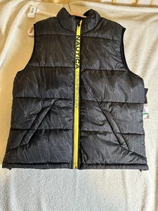 Men's Nautica Black Puffer Vest Competition Model Blue Lining NWT SZ L - Picture 1 of 8