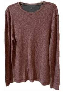 Camisa térmica grande Banana Republic para hombre roja jaspeada manga larga - Imagen 1 de 3