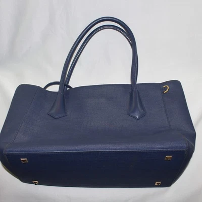 Dagne Dover 蓝色单肩包托特包蓝色大号签名涂层帆布 — 第 1/4 张图片