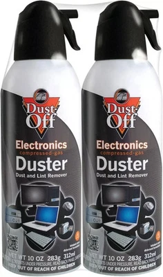 2 PACK COMPRESSED AIR DUSTER 10oz – Falcon Dust-Off Spray Cleaner for Electronic - Image 1 of 3