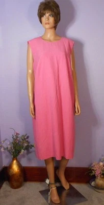 New w Tags Liz Claiborne Woman Silk/Linen Blend Bright Pink Shell Dress, 20W - Image 1 of 4