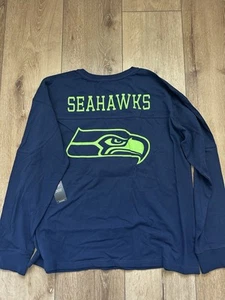NFL Team Apparel Women's Seattle Seahawks Graphic Long Sleeve Shirt Blue XXL 2XL - Picture 1 of 4