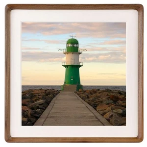 Natural 8x8 Picture Frames Wood with 6x6 Mat,Square Wall Photo Frames 8 x 8 M... - Picture 1 of 9