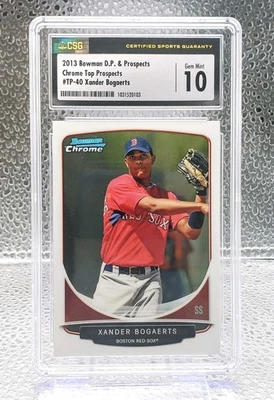 XANDER BOGAERTS - 2013 Bowman Chrome Top Prospects RC [CSG GEM 💎 MINT 10] - Image 1 of 2
