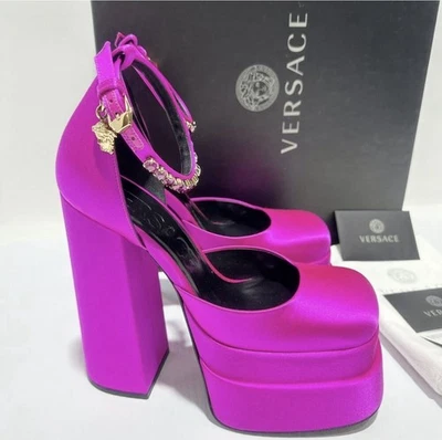 Zapatos de salón Versace Medusa Aevitas plataforma fuchia, talla 40 Foto 1 de 4