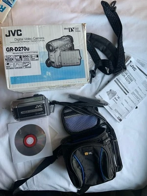 JVC Everio GZ-MG21U Hard Disk Drive  Camcorder Manual FOR PARTS Strap Case Disc - Image 1 of 4