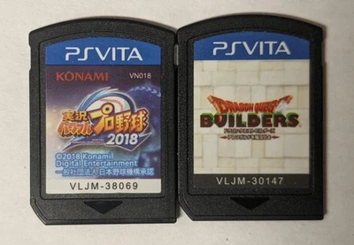 PS Vita Japanese Lot of 2 - Jikkyou Baseball & Dragon Quest Builders - DJcx154 - Image 1 of 3