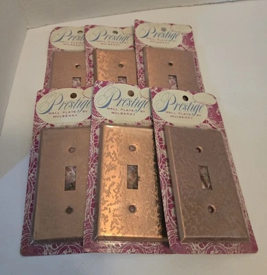 Placa de pared cubierta interruptor luz cobre Mulberry Prestige vintage MCM 60 6 NUEVO DE STOCK Foto 1 de 4