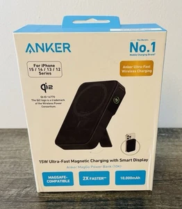 Anker 15W Ultra-Rapide Magnetjc Charge avec Smart Display *Neuf - Photo 1 sur 6