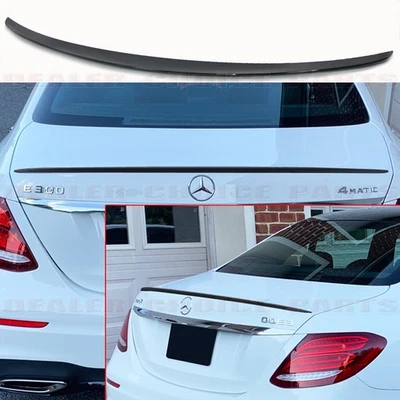 W213 Trunk Spoiler For Mercedes E Class Sedan 2017-2023 2024 2025 GLOSS BLACK - Изображение 1 из 4