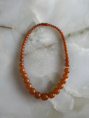 Vintage Bersteinkette Butterscotch 60cm Lang Honig - Bild 1 von 4