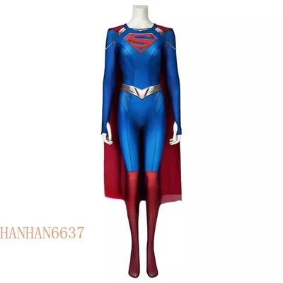 Macacão fantasia Kara Zor-El manto supergirl temporada 5 cosplay bodysuit - Imagem 1 de 4
