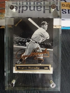 Roger Hornsby St. Louis Browns 1993 Spectrum 24 Kt Gold Signature Card 397/5000 - Picture 1 of 2