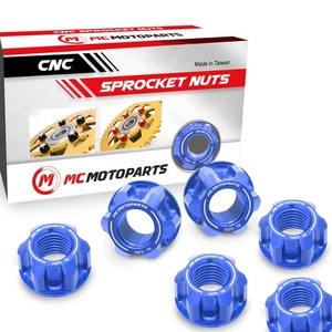 Blue Rear Hub Sprocket Flange Nut For Aprilia TUONO V4 1100 RR 16-19 20 21 22 - Picture 1 of 6