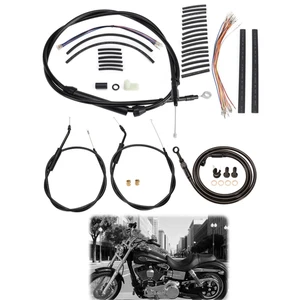 Low Rider Brake Line for Dyna Super Glide Wide Glide 1996-2006 no ABS 16" Bar - Picture 1 of 12
