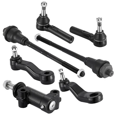 Pitman Arm & Tie Rod End Kit for 2002-2006 Chevrolet Avalanche 1500 4 Groove Foto 1 de 4