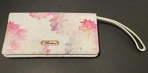 BRUXTON ARMBAND GELDBÖRSE DAMEN WEISS BLUMENDRUCK - Bild 1 von 3