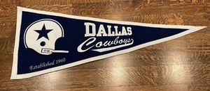 Dallas Cowboys Winning Streak Sports Wool Blend Embroidered Pennant 70s 80s RARE - Picture 1 of 4