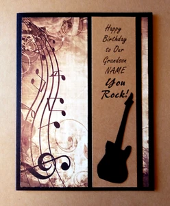 Birthday Card for Grandson with Personalized Name You Rock Theme & Verse Inside - Picture 1 of 5