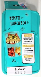 Fit & Fresh Bento Lunch Box with 2 Ice Packs Leak Resistant - Picture 1 of 2
