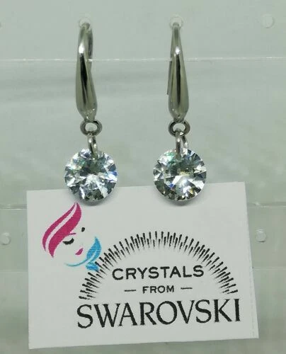 Orecchini argento punto luce da donna con cristalli Swarovski R originali 1 cm  - Immagine 1 di 1