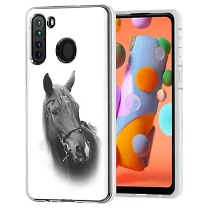 Clear Phone Case for Samsung Galaxy A21,Animal Horse Mane Print,Soft Cover - Picture 1 of 7